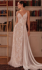 Ladivine CB168W Floral Applique Bridal Dress