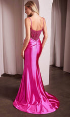 Ladivine CC0238 - Draped High Slit Evening Dress