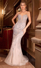Ladivine CC0240 - Pearl-Embellished Mermaid Prom Gown