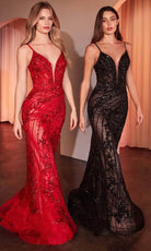 Ladivine CC0389 - Sequin Sheath Evening Dress