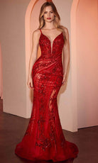 Ladivine CC0389 - Sequin Sheath Evening Dress