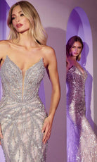 Ladivine CC0689 - Embellished Lace Up Evening Dress