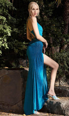 Ladivine CC1618 - Glitter Lace Up Back Prom Dress