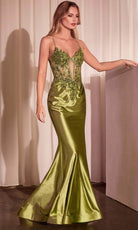 Ladivine CC2401 - Lace Up Back Gown