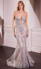 Ladivine CC2403 - Bead Embellished Mermaid Evening Dress