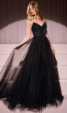 Ladivine CC415 - Embellished V-Neck Long Gown