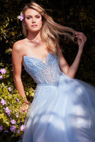 Ladivine CC415 - Embellished V-Neck Long Gown