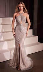 Ladivine CC427 - Sleeveless Keyhole Detailed Prom Gown