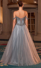Ladivine CC471 - Beaded Top Off-Shoulder Evening Gown