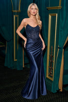 Ladivine CC475 - Strapless Scoop Evening Dress