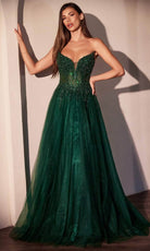 Ladivine CC487 - Sequin Embellished A-Line Evening Dress