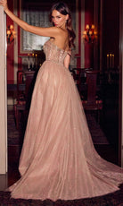 Ladivine CC506 Beaded Sweetheart Overskirt Dress