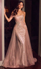 Ladivine CC506 Beaded Sweetheart Overskirt Dress