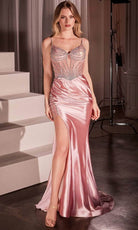 Ladivine CC8868 - Beaded Satin Gown