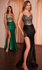 Ladivine CC8868 - Beaded Satin Gown