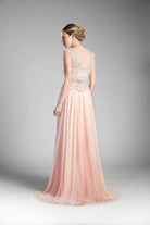 Ladivine CD0113 - Adorned Illusion Bateau A-line Dress