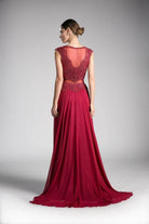 Ladivine CD0113 - Adorned Illusion Bateau A-line Dress