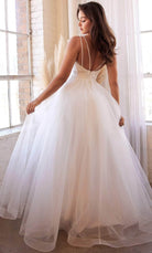 Ladivine CD0154W - Pearl Beaded Tulle A-line Bridal Dress