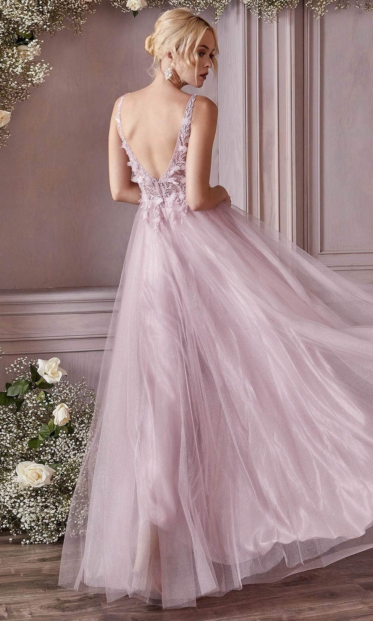 Ladivine CD0181 - Floral Applique Prom Dress