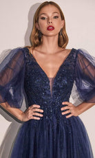 Ladivine CD0182 - Lace Detailed Evening Dress