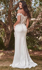 Cinderella Divine CD0186W - Sheer Lace Bodice Wedding Dress - detail view
