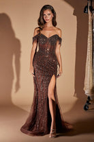 Ladivine CD0203 - Ornate Off Shoulder Prom Dress