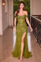Ladivine CD0203 - Ornate Off Shoulder Prom Dress