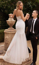 Ladivine CD0215W - Strapless Beaded Mermaid Gown