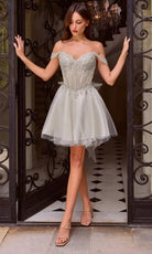 Ladivine CD0246 Sweetheart Neck Damas Dress - Silhouette Dresses