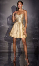 Ladivine CD2422 - A-Line Crystal Embellished Cocktail Dress