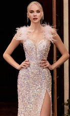 Ladivine CD248 - Iridescent Sequin Long Dress