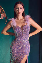 Ladivine CD248 - Iridescent Sequin Long Dress