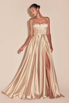 Ladivine CD337 - Sweetheart Corset Bustier Prom Gown