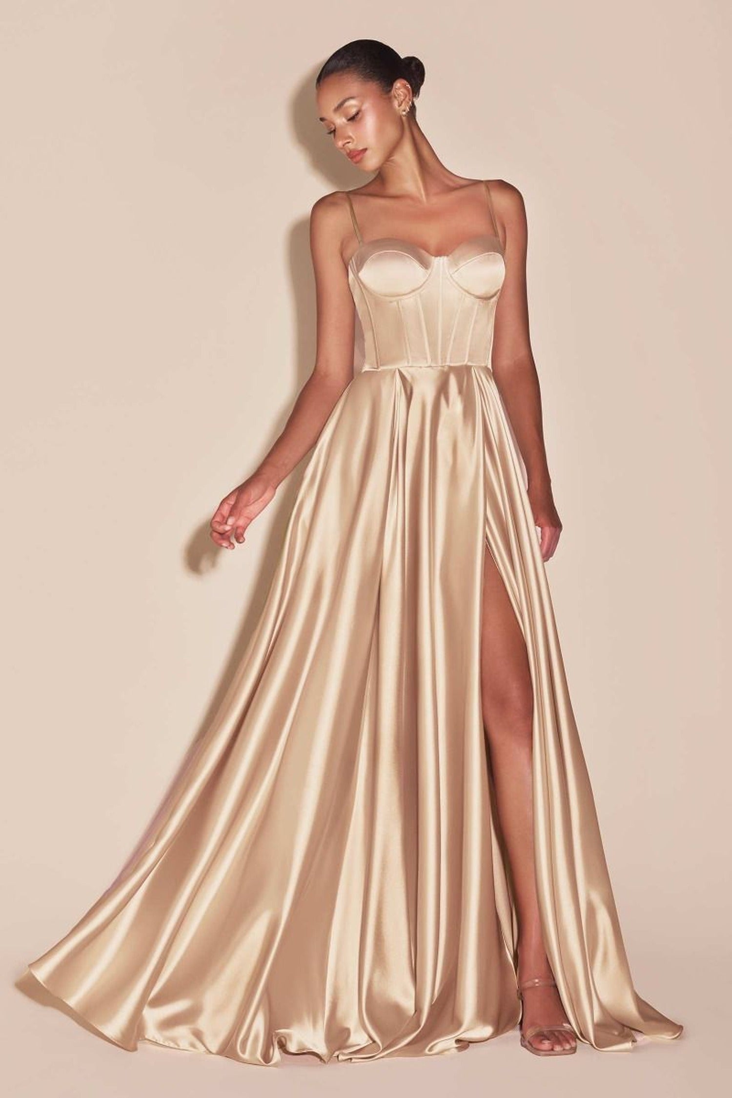 Ladivine CD337 - Sweetheart Corset Bustier Prom Gown