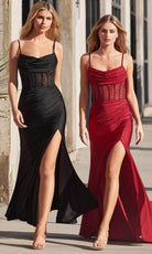 Ladivine CD380 - Scoop Draped Evening Dress