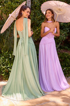 Ladivine CD395 Pleated Strapless Dress