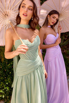 Ladivine CD395 Pleated Strapless Dress