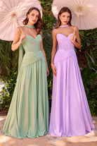 Ladivine CD395 Pleated Strapless Dress
