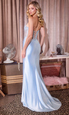 Ladivine CD405 - Beaded Corset Sweetheart Gown with Slit