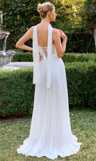 Ladivine CD410W - Sweetheart Pleated Chiffon Bridal Gown