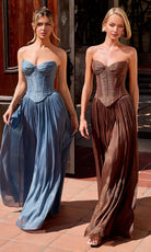 Ladivine CD419 Ruched Corset Sweetheart Dress