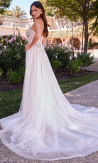 Ladivine CD643W Tulle Overskirt Strapless Bridal Dress