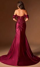 Ladivine CD656 - Beaded Corset Off Shoulder Prom Gown