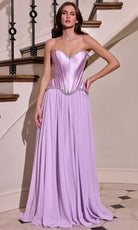 Ladivine CD668 - Strapless Corset Gown with Beaded Accent