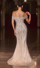 Ladivine CD674 Crystal Ornate Strapless Dress