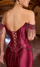 Ladivine CD688 Fringe Detail Corset Dress