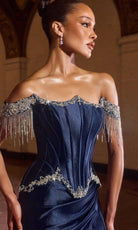 Ladivine CD688 Fringe Detail Corset Dress
