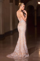 Ladivine CD695 Halter Beaded Dress