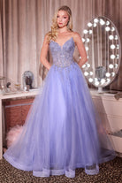 Ladivine CD721 A-Line Crystal Bodice Dress