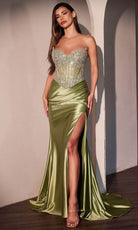 Ladivine CD736 - Bead Embellished Sheath Evening Dress